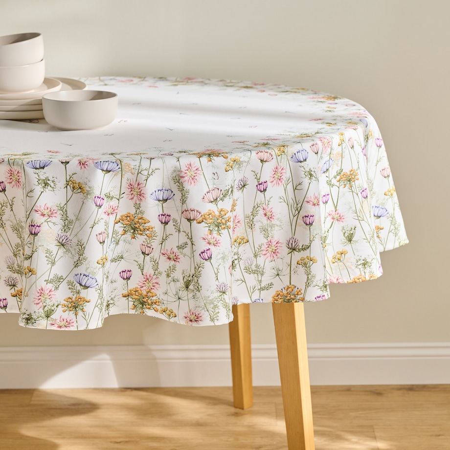 Obrus Drukowany Koperino ø 160 cm z motywem kwiatowym