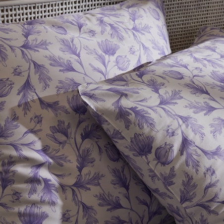 Pościel z bawełny satynowej Amantello 200x220 cm z motywem liści