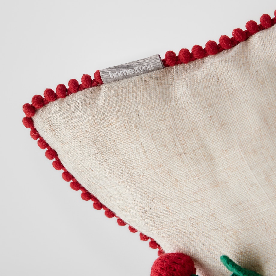 Poszewka dekoracyjna Cherryse 45x45 cm z motywem owoców