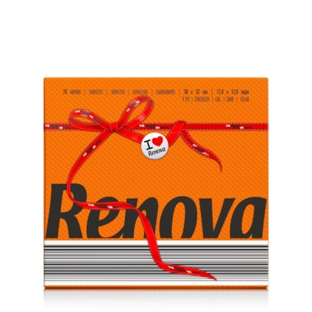 Serwetki papierowe Renova Red Label pomarańczowe 70 szt