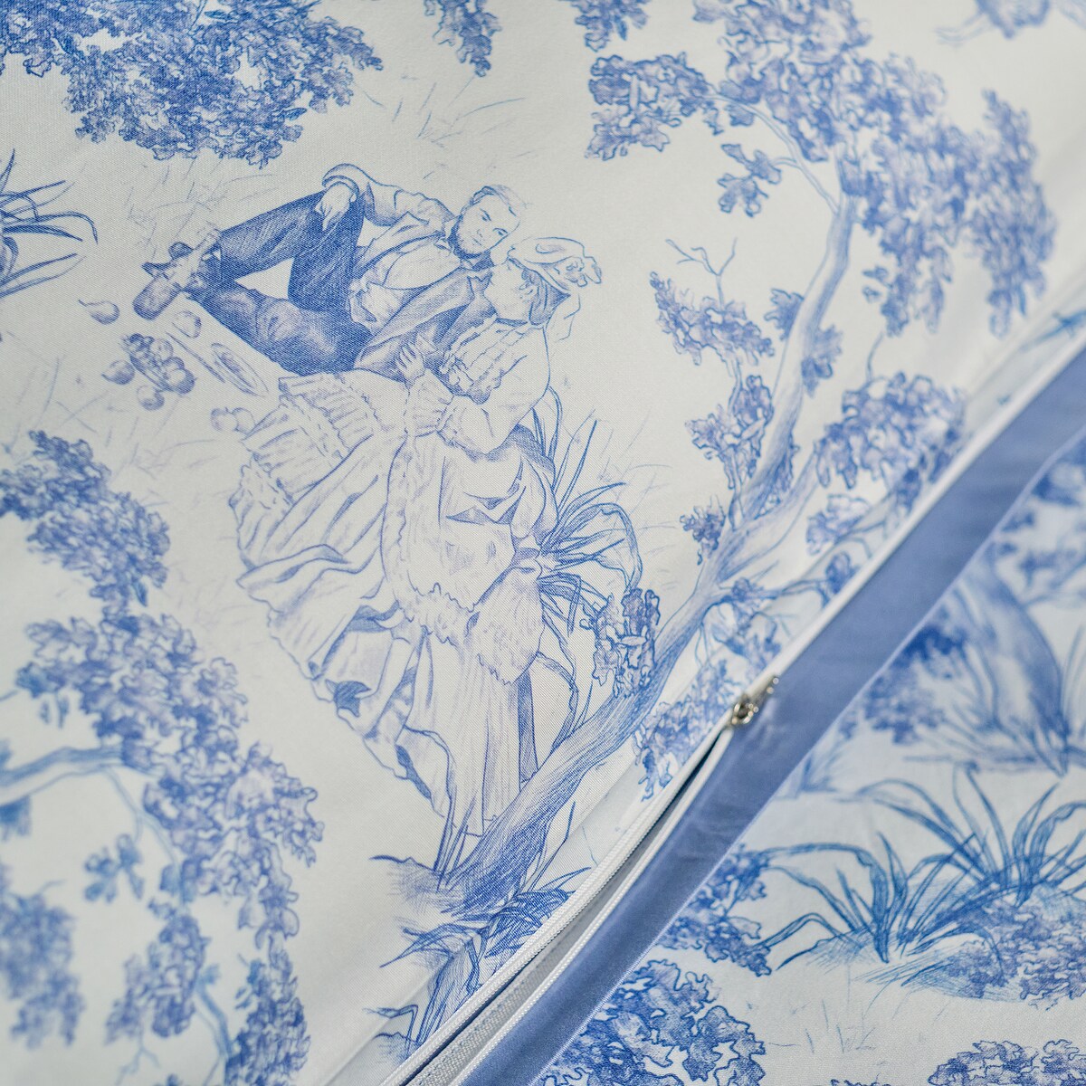 Pościel z bawełny satynowej Evite 200x220 cm z motywem pejzażu