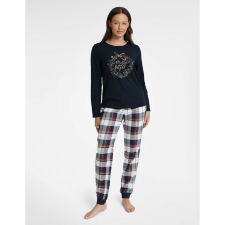 Piżama Goldy 40939-59X Granatowa Granatowy, XL