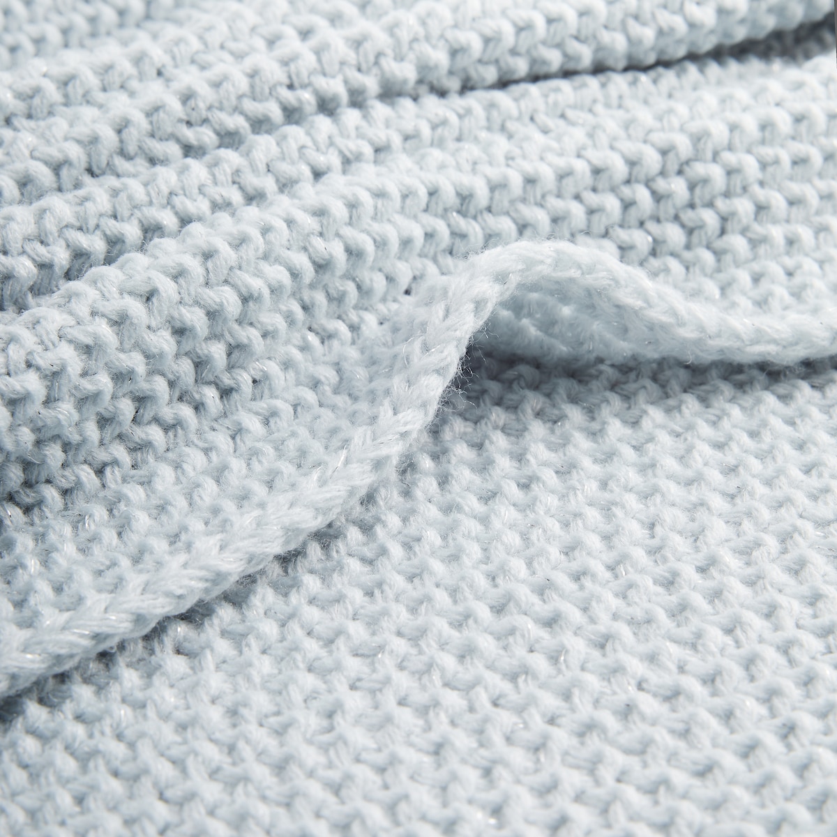 Jednokolorowy koc dzianinowy Zaldaris 130x170 cm