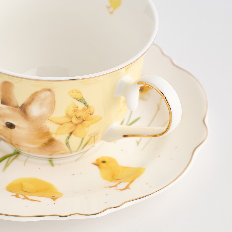 Filiżanka Ze Spodkiem Daffelisbunny z motywem królika