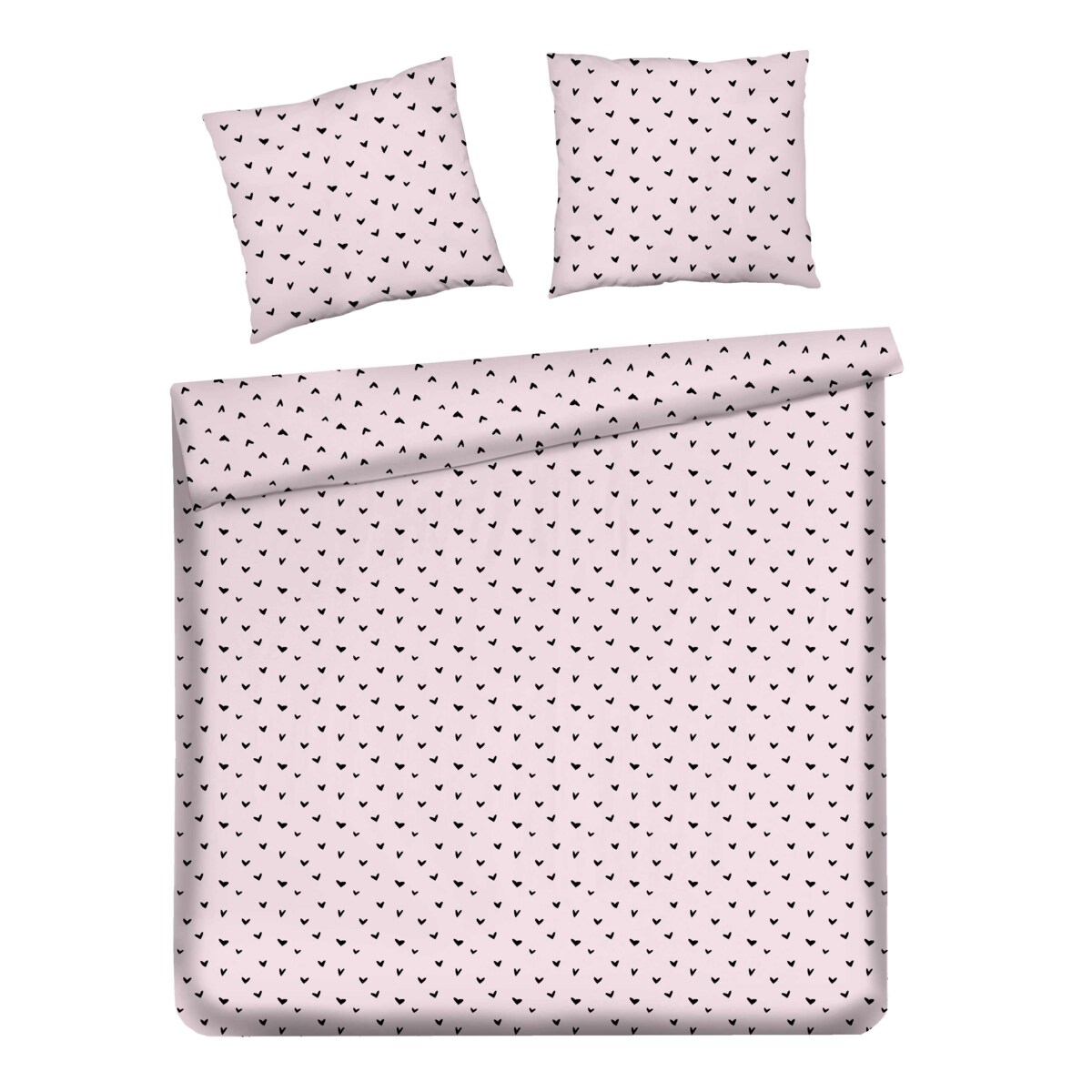 Pościel z Bawełny Satynowej Mallory 200x220 cm z motywem serca