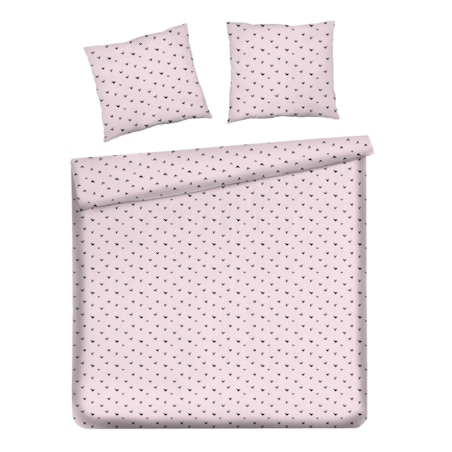 Pościel z Bawełny Satynowej Mallory 200x220 cm z motywem serca