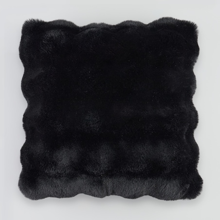 Poszewka Futrzana Bares 45x45 cm w kratę