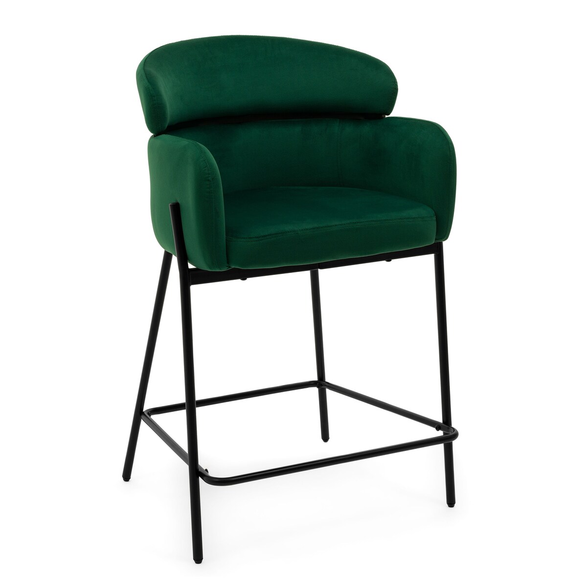 Hoker tapicerowany welurowy do salonu BOLZANO zielony