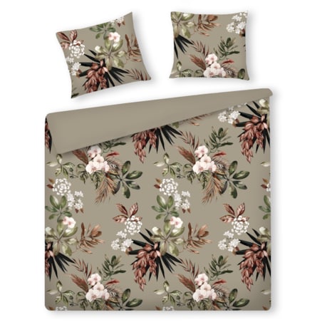 Pościel z bawełny satynowej Barelia 200x220 cm z motywem tropikalnym