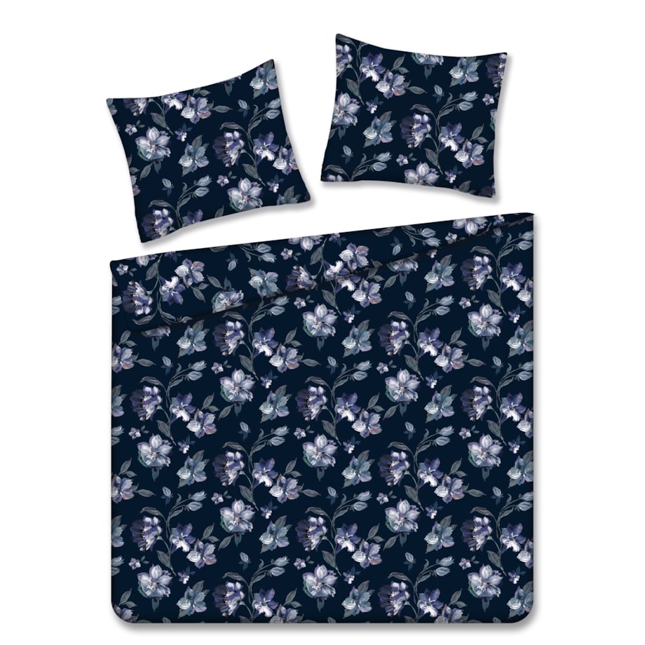 Pościel z bawełny satynowej Mondelia 160x200 cm z wzorem kwiatowym