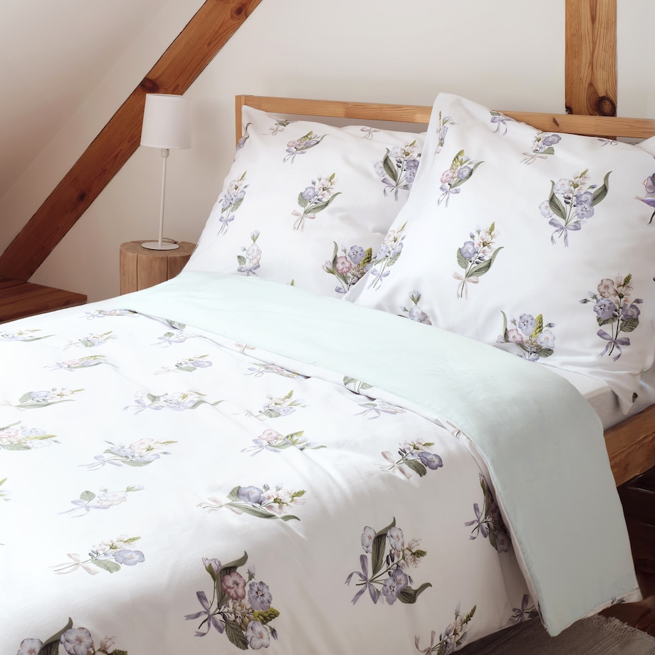 Pościel z bawełny satynowej Pansis 200x220 cm z motywem kwiatowym