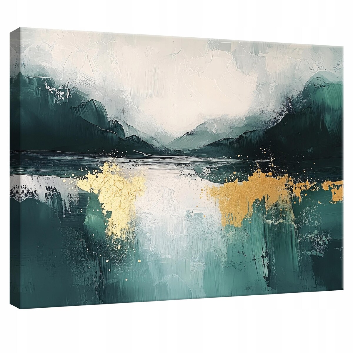 OBRAZ NA PŁÓTNIE ŚCIANĘ ABSTRAKCJA ZŁOTO DO SYPIALNI SALONU KUCHNI 100x70