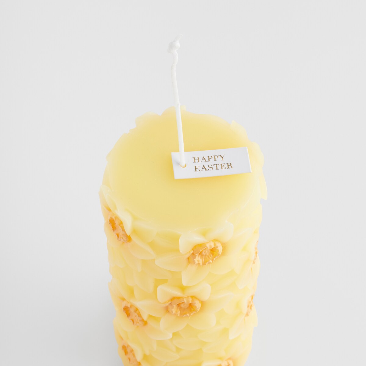 Świeca Narciso z motywem roślinnym