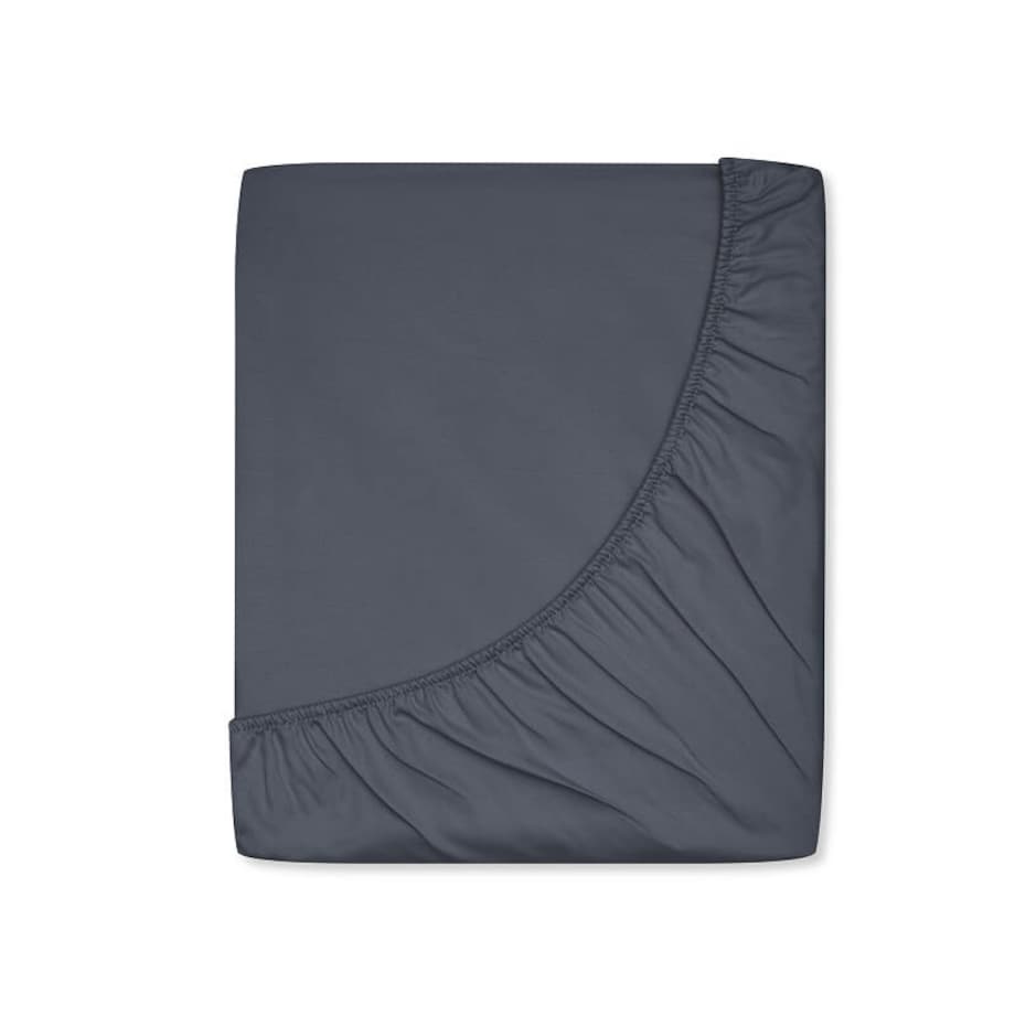 Prześcieradło satynowe z gumką graphite grey 200 x 200 cm