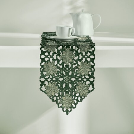 Bieżnik Haftowany Recor 28x174 cm z motywem gwiazdy betlejemskiej