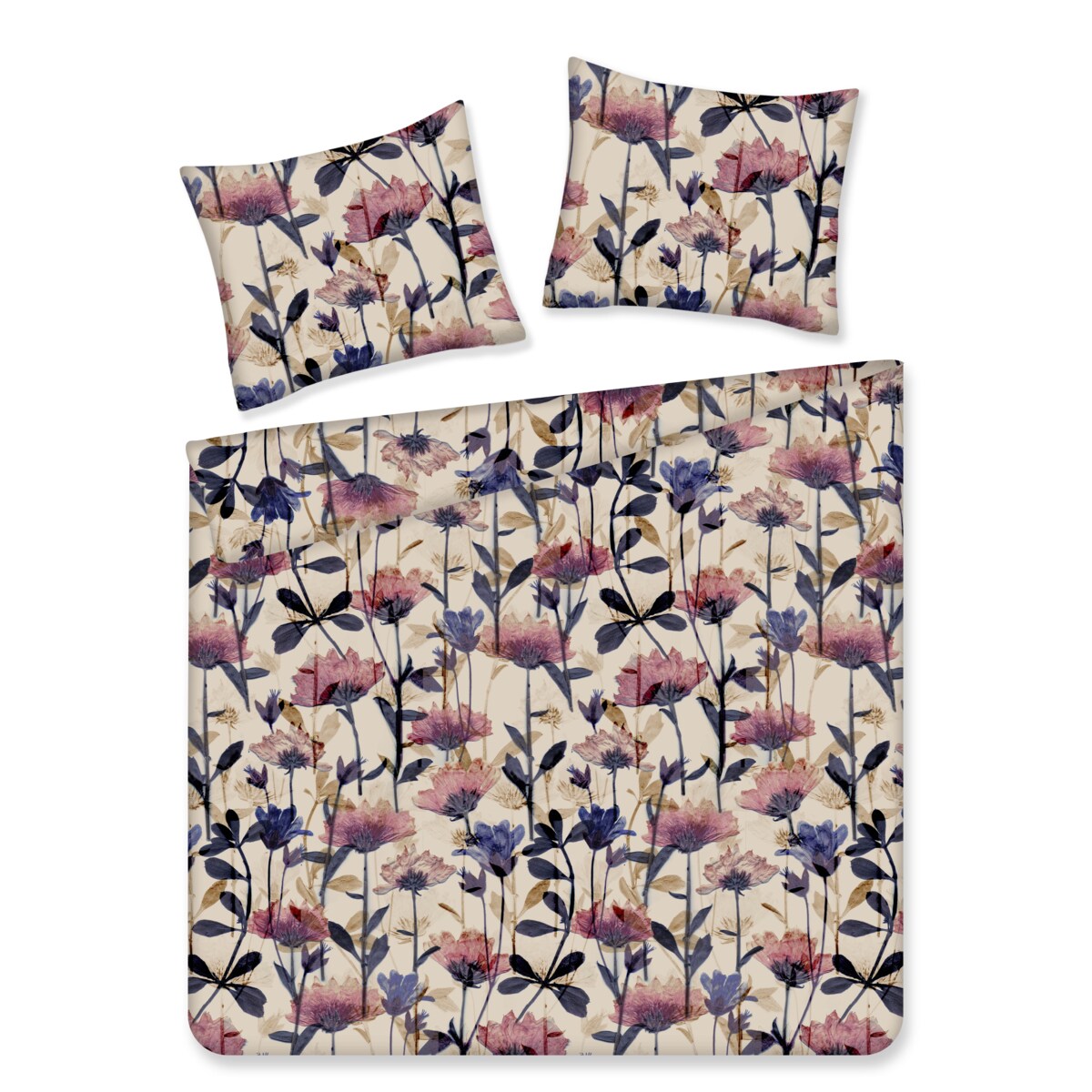 Pościel Bawełniana Milovera 200x220 cm z motywem roślinnym