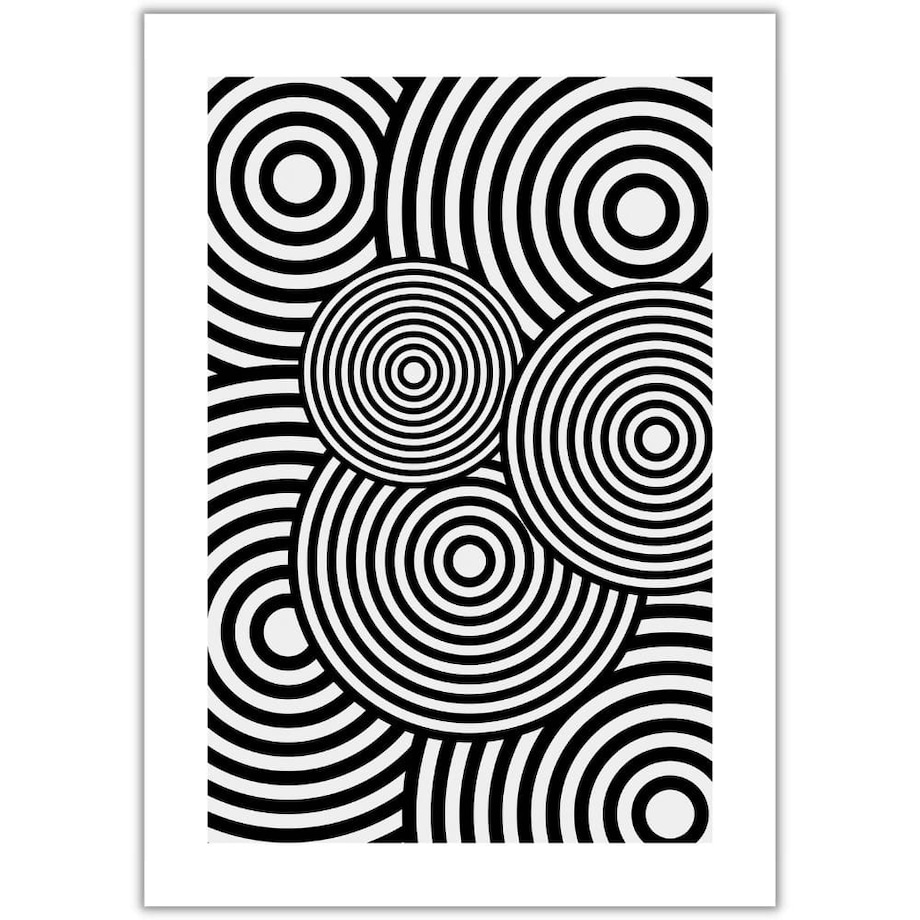 plakat black and white abstract 1 21x30 cm