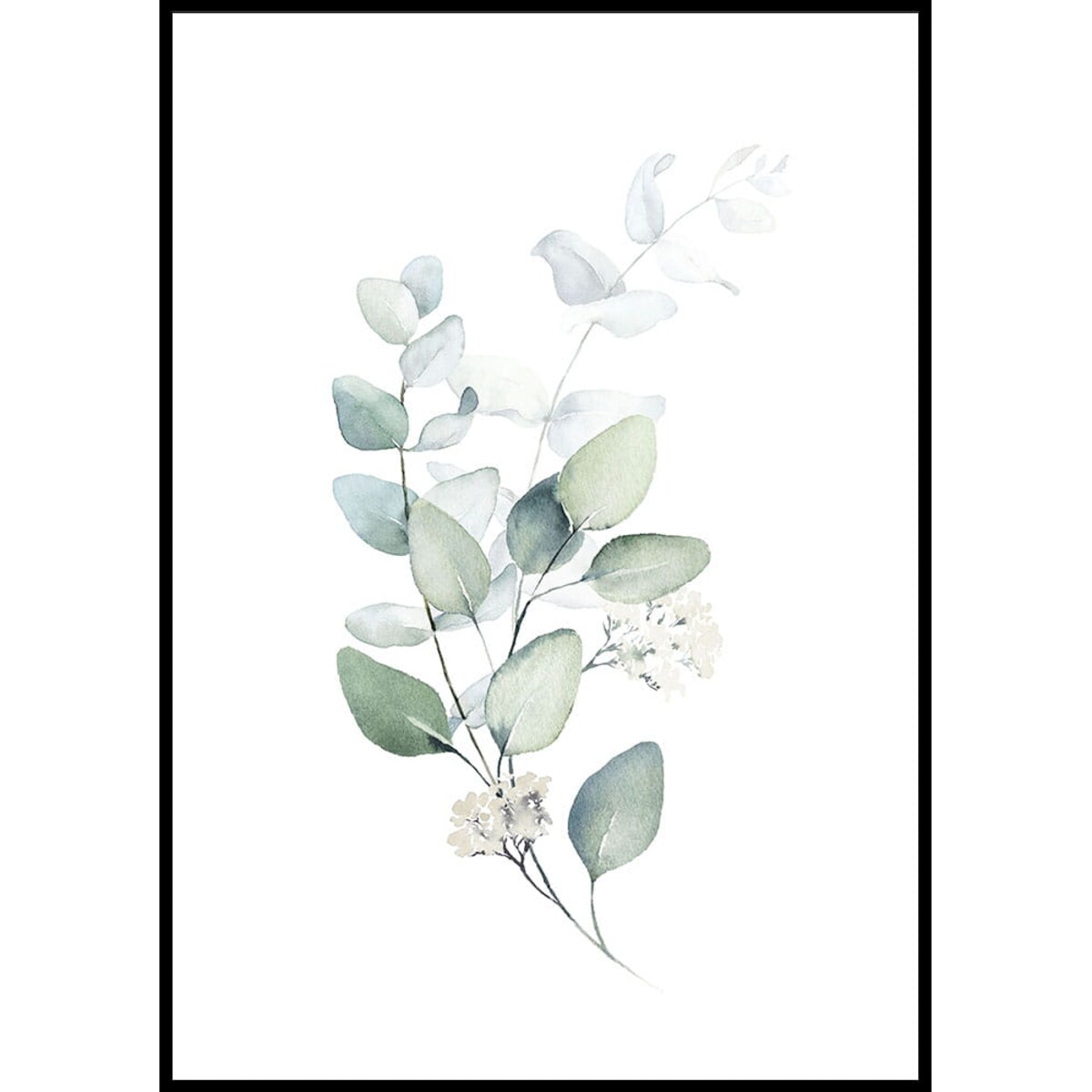 plakat zielone liście gałązka 30x40 cm