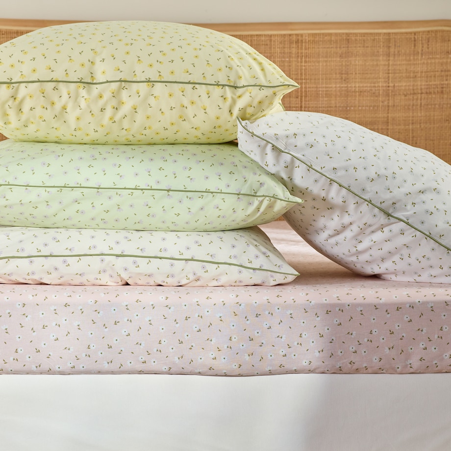 Prześcieradło bawełniane z gumką Avis 180x200 cm z wzorem kwiatowym