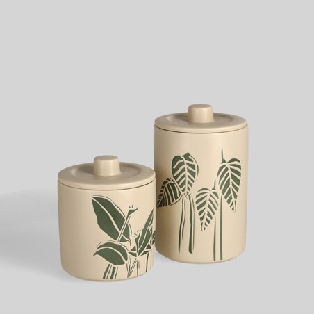 Pojemnik Leavi z motywem tropikalnym