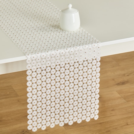 Bieżnik koronkowy Douglasio 35x180 cm z motywem kwiatowym