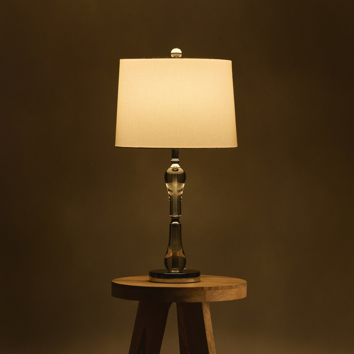 Lampa Stołowa Ze Szklaną Podstawą Crystaline