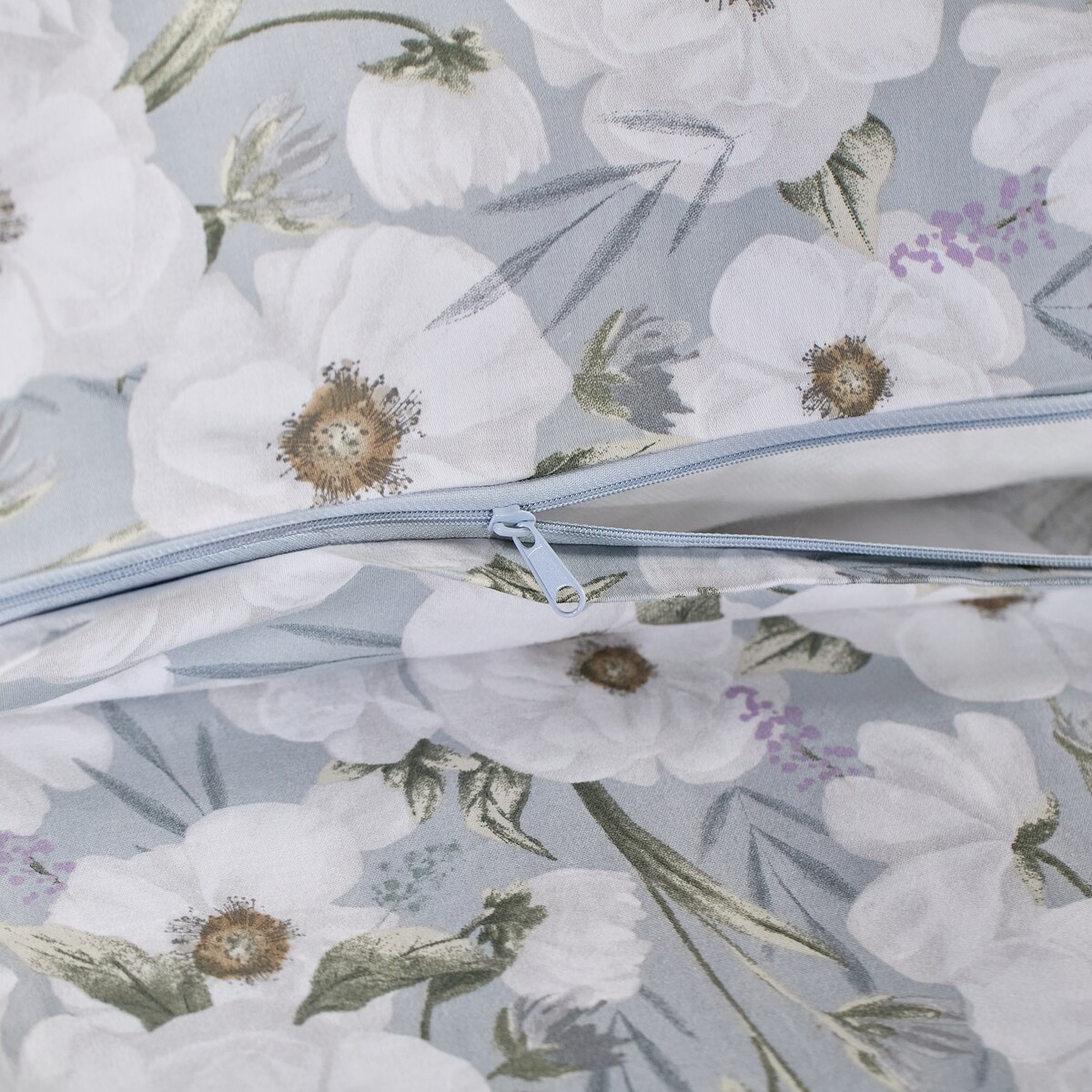 Pościel z bawełny satynowej Emeris 200x220 cm z motywem kwiatowym