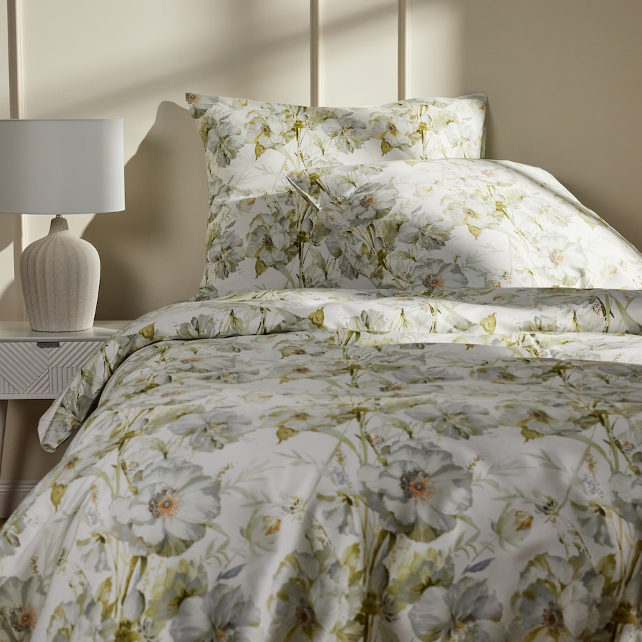 Pościel z bawełny satynowej Flornett 200x220 cm z wzorem kwiatowym