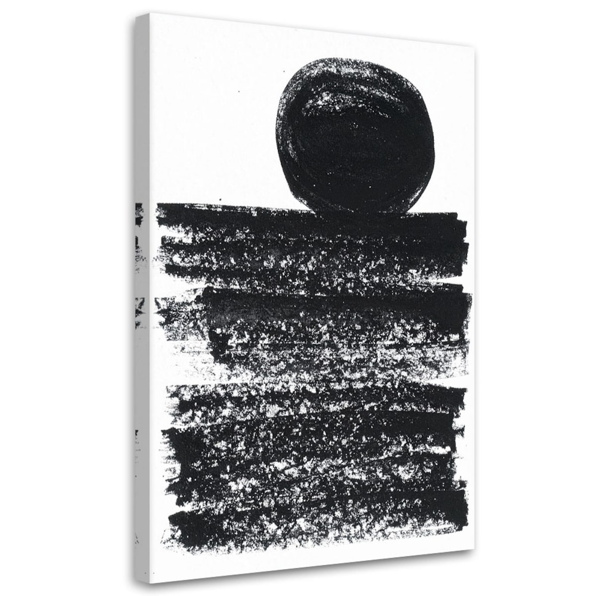 Obraz czarno biały do salonu sypialni biura, Nowoczesna Abstrakcja 40x60 cm