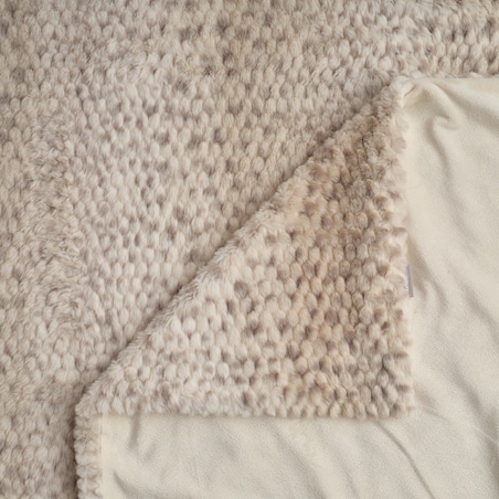 Drukowana futrzana narzuta na łóżko Siman 180x220 cm