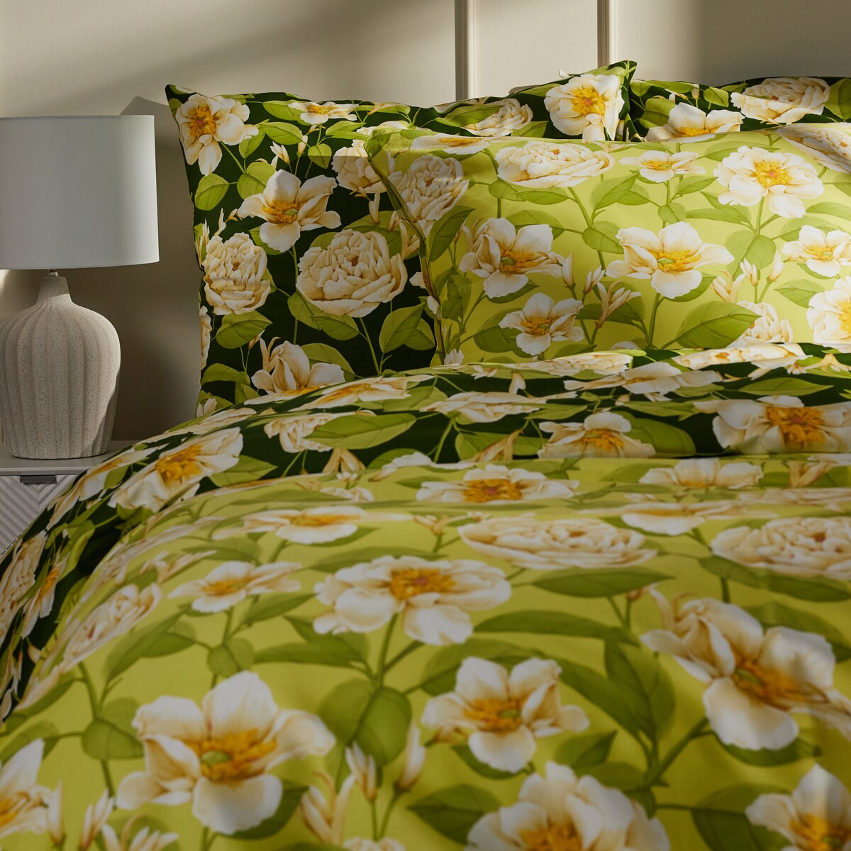 Pościel z bawełny satynowej Fenilla 160x200 cm z wzorem kwiatowym