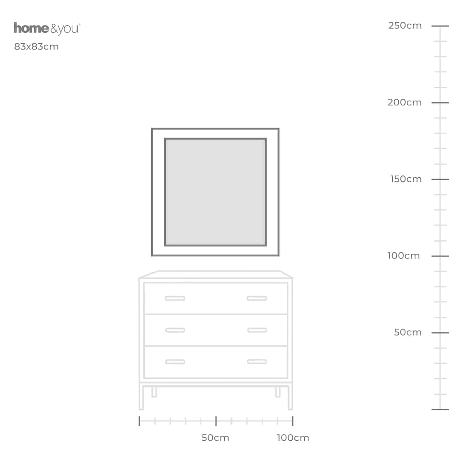 Ręcznie zdobiony obraz w ramie Lija z motywem geometrycznym