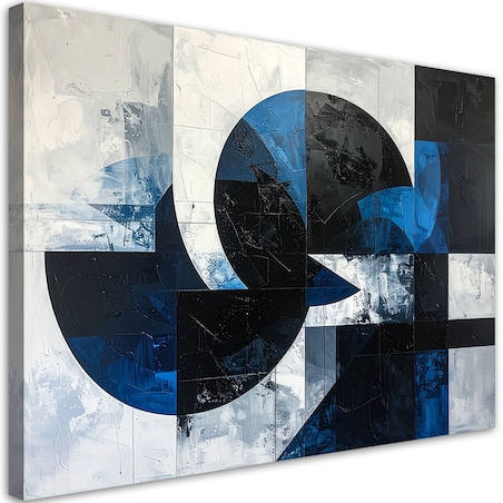 Obraz do salonu biura kuchni, Abstrakcyjne koła kształty niebieski