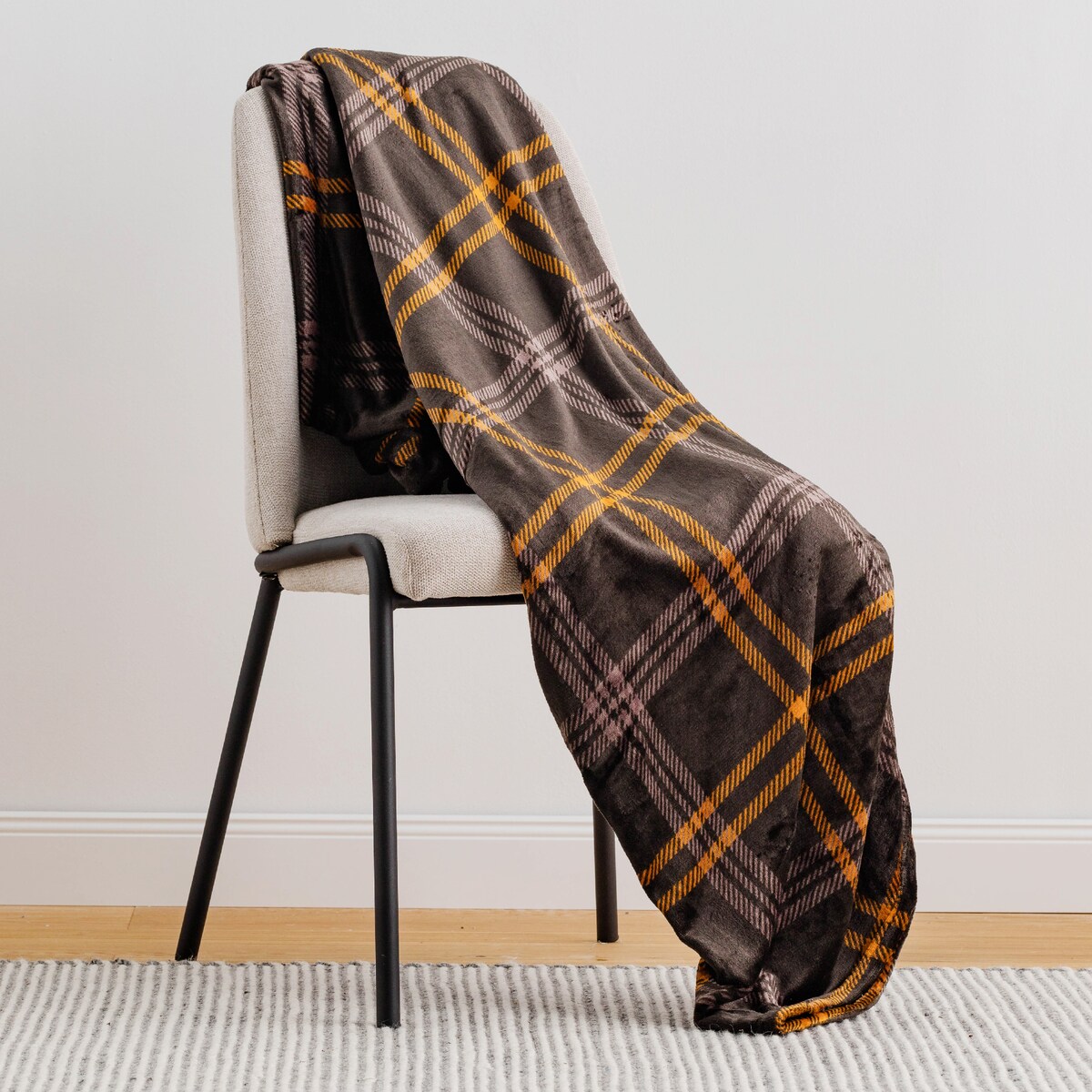 Drukowany koc Graphite 150x200 cm