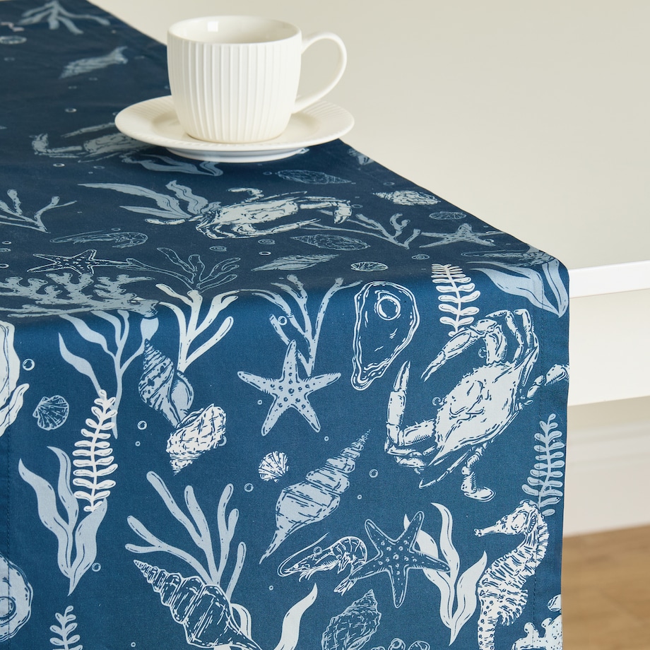 Bieżnik z nadrukiem Coraleia 35x180 cm z motywem morskim