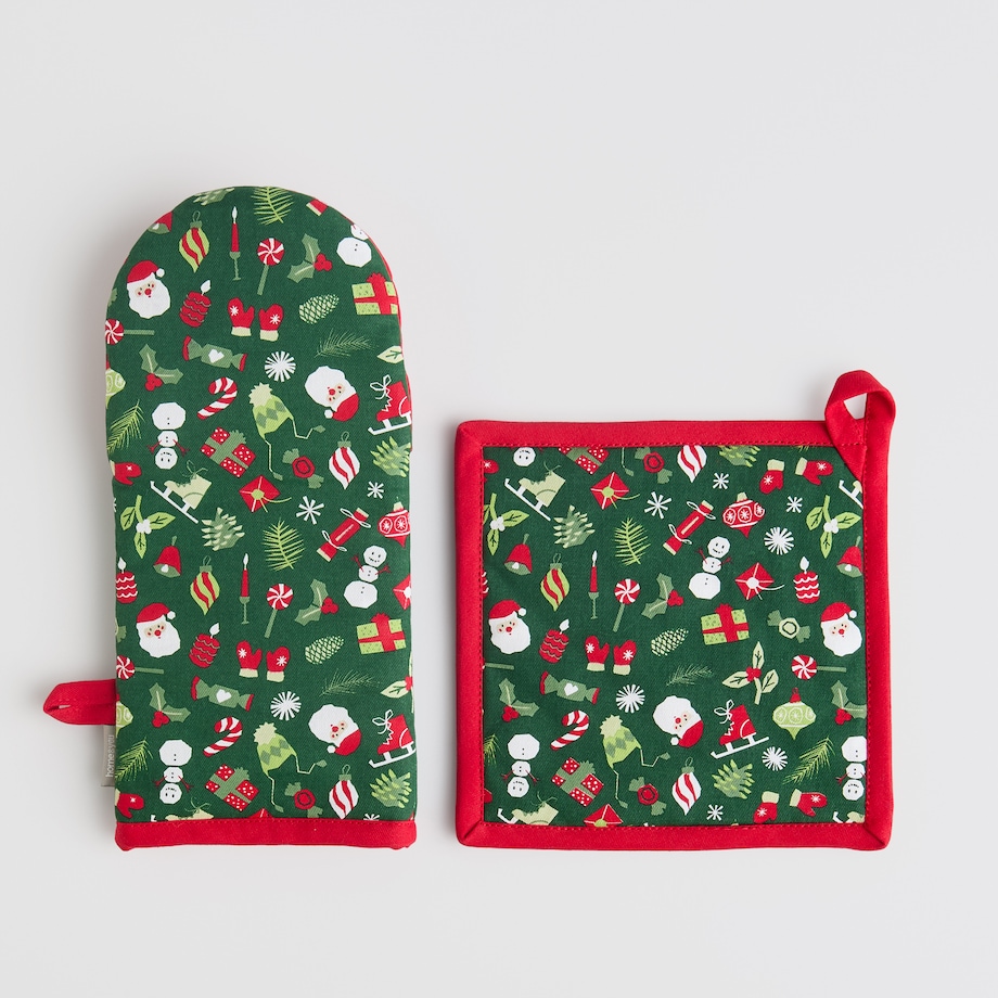 Łapka i Rękawica Festio 14x30 cm z motywem mikołaja