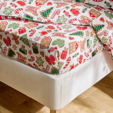 Prześcieradło Z Gumką Ginno 160x200 cm z motywem piernika