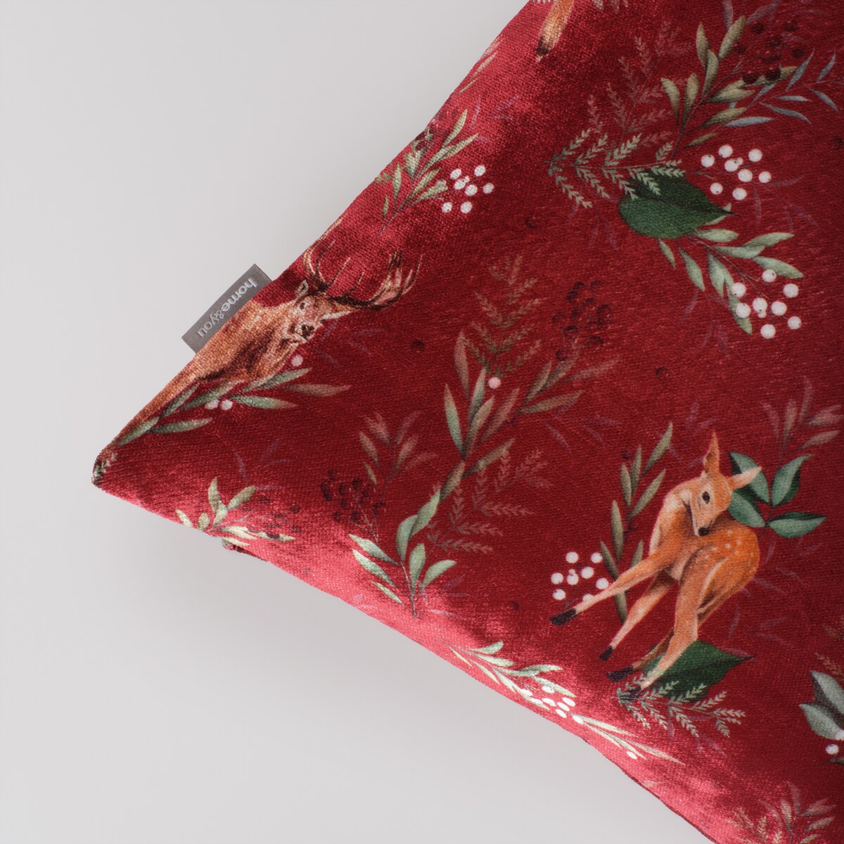 Poszewka z nadrukiem Wildero 45x45 cm z motywem zwierząt leśnych