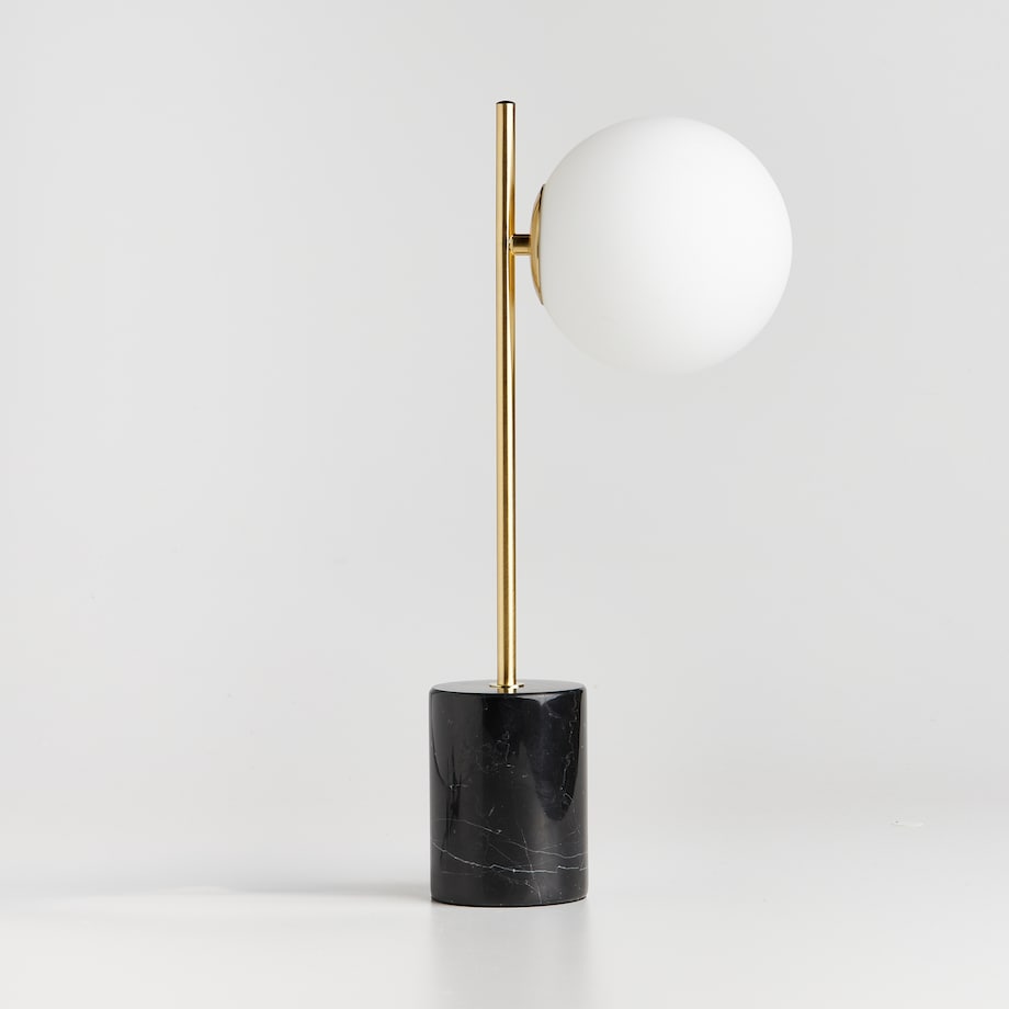 lampa stołowa z marmurową podstawą mina
