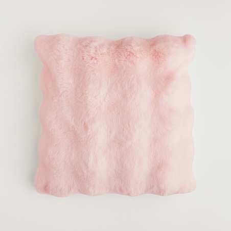 Poszewka Futrzana Bares 45x45 cm w kratę