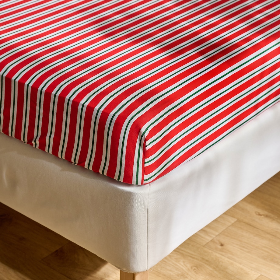 Prześcieradło Z Gumką Ginnoback 180x200 cm w paski