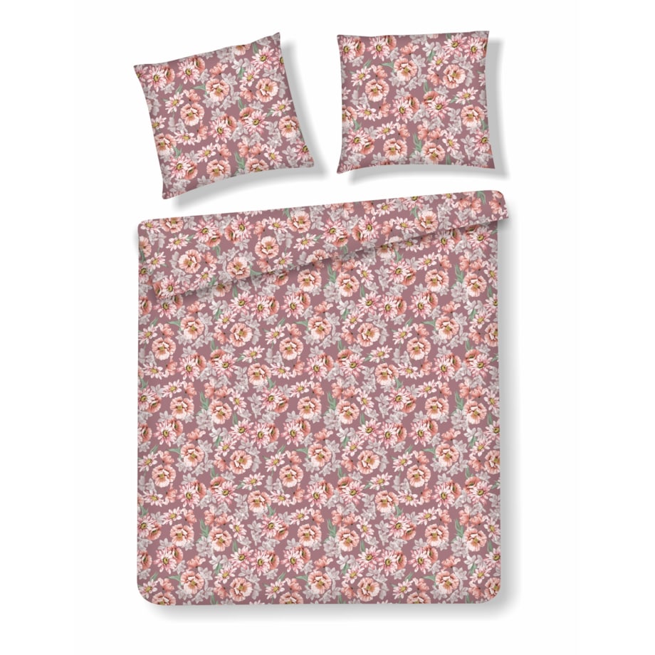 Pościel z bawełny satynowej Elizaldi 160x200 cm z motywem kwiatowym