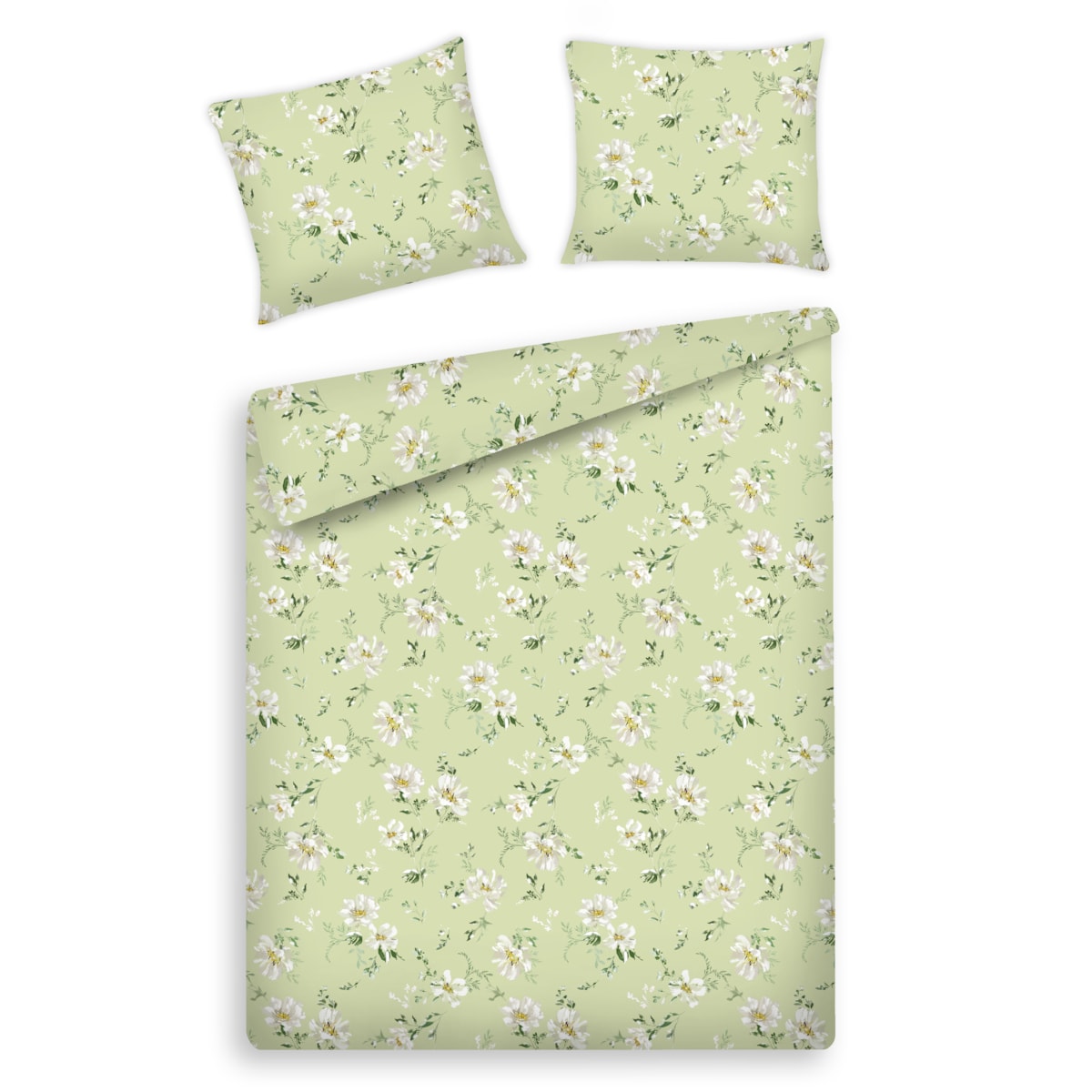 Pościel z bawełny satynowej Jasmina 160x200 cm z motywem kwiatowym