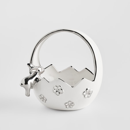 Koszyk Flosales z motywem królika i kwiatów