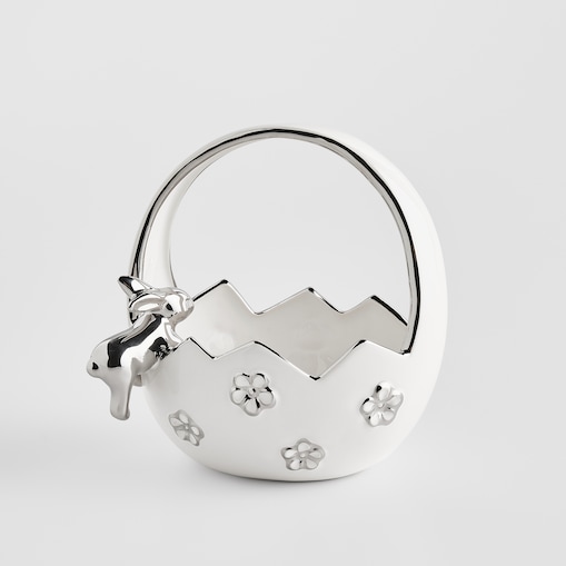 Koszyk Flosales z motywem królika i kwiatów