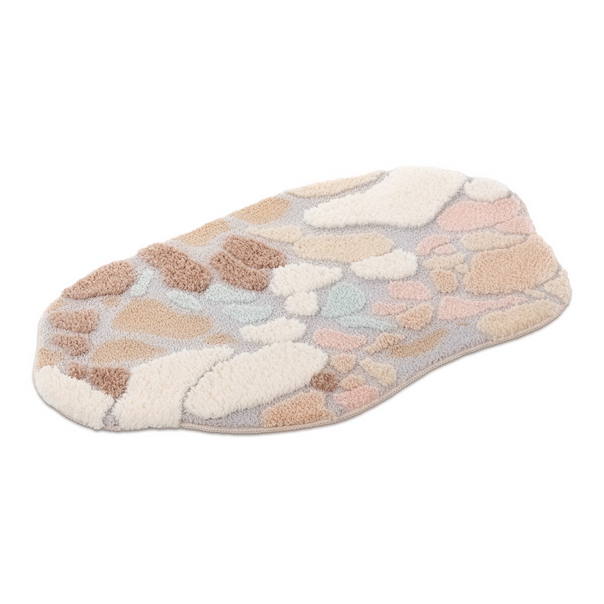 Dywanik łazienkowy Shaggy 3D Gaia 50x80 cm kamyki wielokolorowy