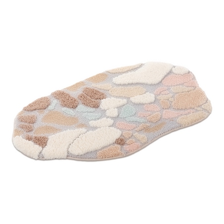 Dywanik łazienkowy Shaggy 3D Gaia 50x80 cm kamyki wielokolorowy