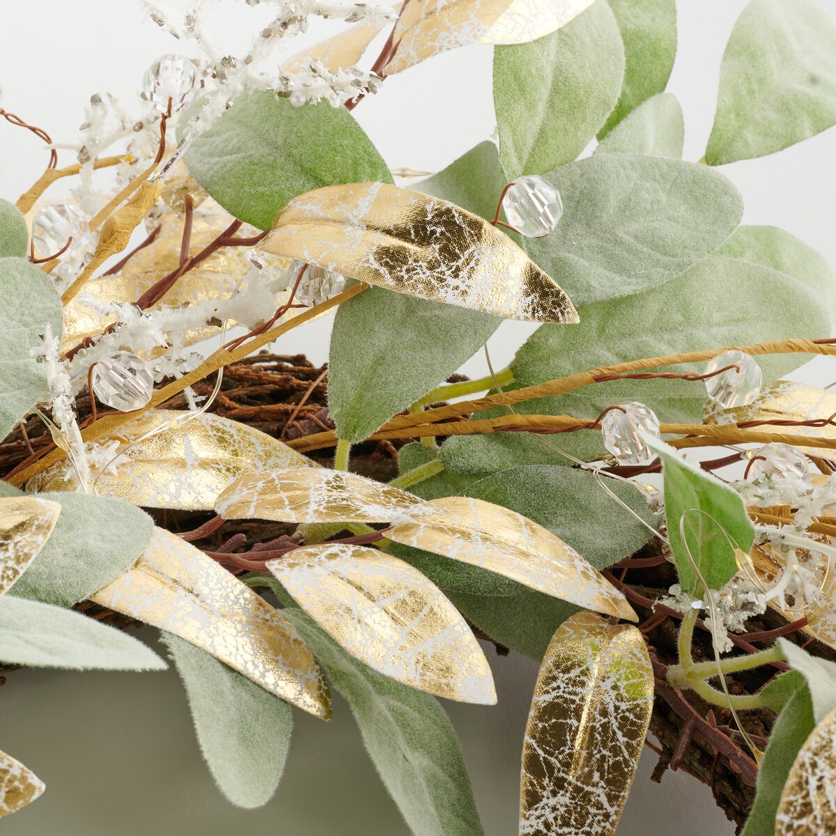 Wianek Led Sagiane z motywem roślinnym