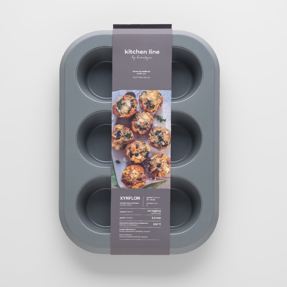 Forma do muffinek wytrawnych ze stali węglowej Kalup 24,5x35 cm