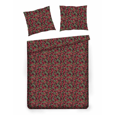 Pościel z bawełny satynowej Porishko 160x200 cm z motywem owoców